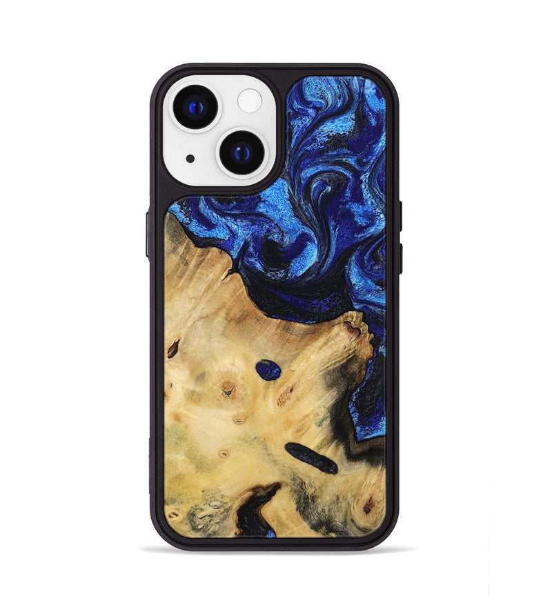 iPhone 13 Wood Phone Case - Poppy (Blue, 799032)