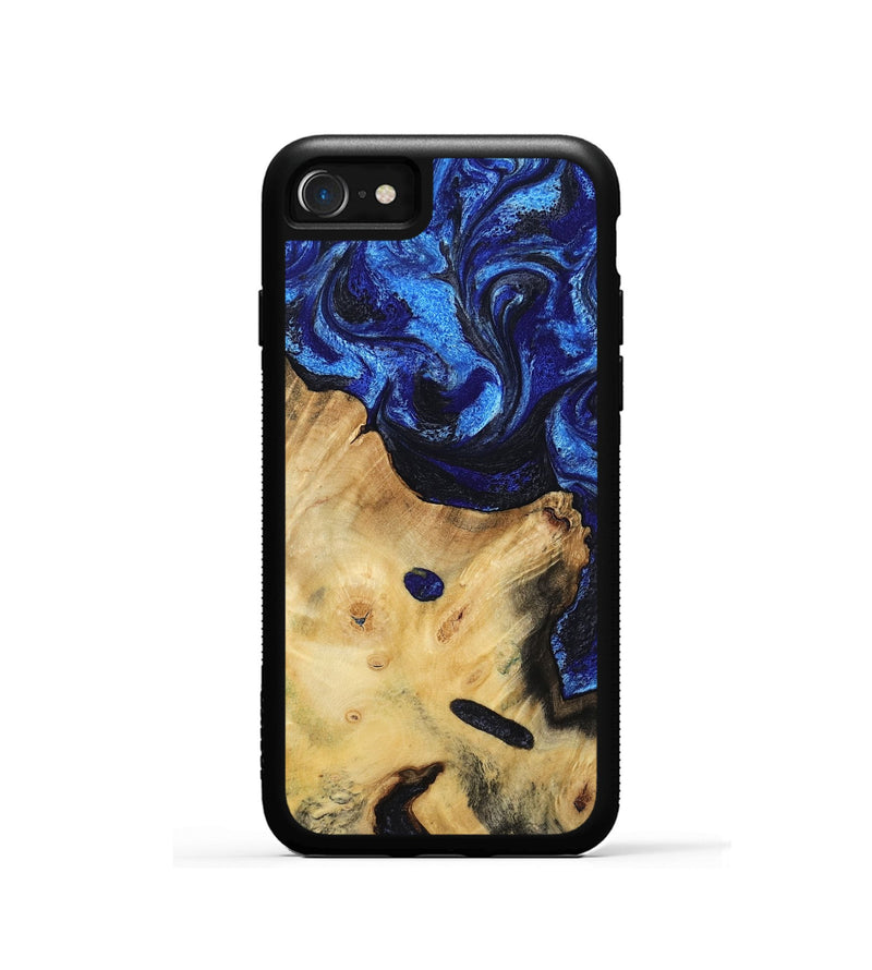iPhone SE Wood Phone Case - Poppy (Blue, 799032)