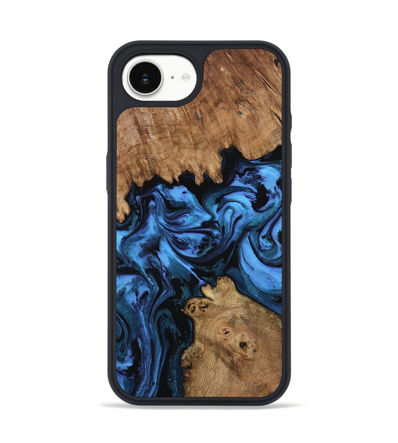 iPhone 16e Wood Phone Case - Allyssa (Blue, 799033)