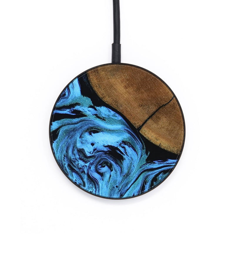 Circle Wood Wireless Charger - Lilian (Blue, 799034)