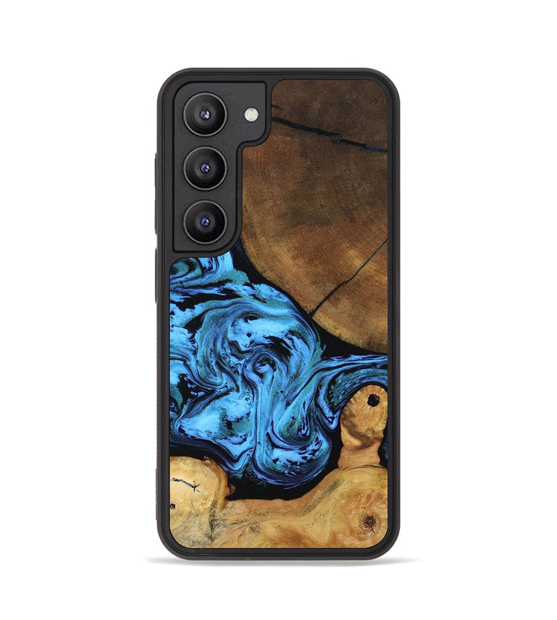 Galaxy S23 Wood Phone Case - Lilian (Blue, 799034)