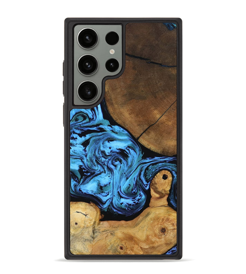 Galaxy S23 Ultra Wood Phone Case - Lilian (Blue, 799034)