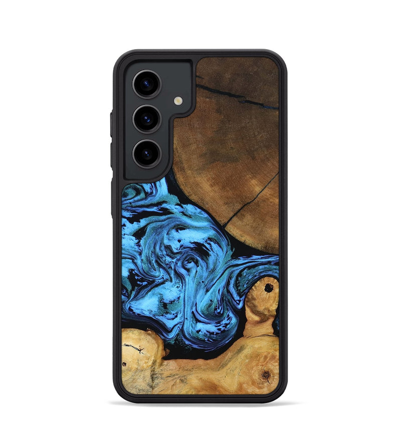 Galaxy S24 Wood Phone Case - Lilian (Blue, 799034)