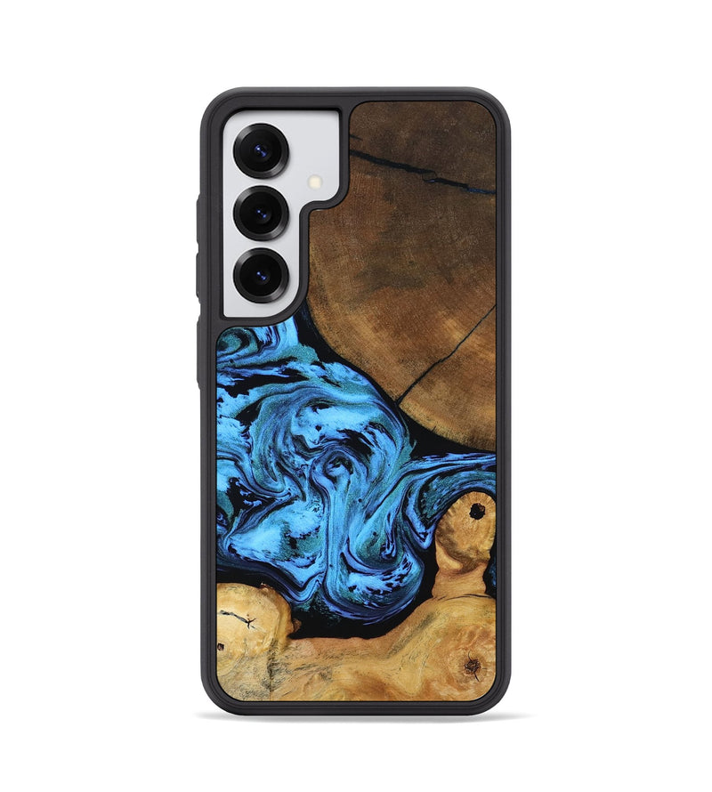Galaxy S25 Wood Phone Case - Lilian (Blue, 799034)