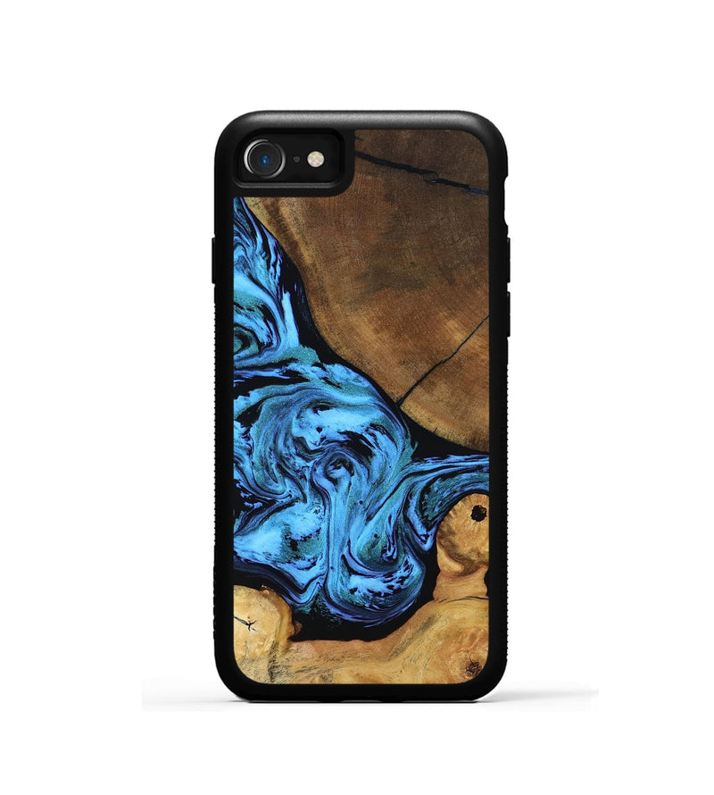iPhone SE Wood Phone Case - Lilian (Blue, 799034)