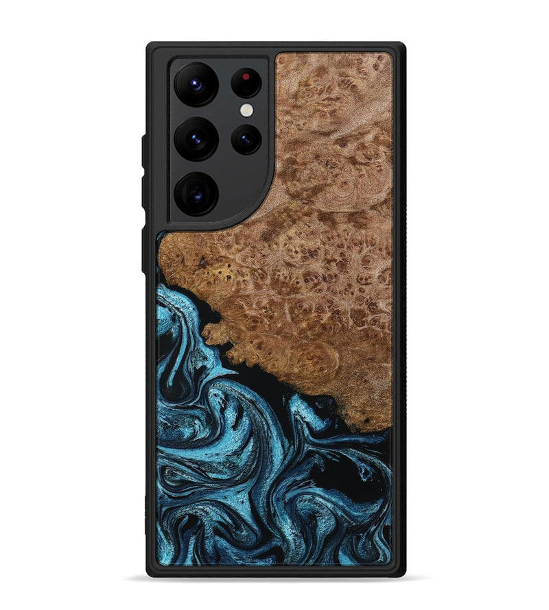 Galaxy S22 Ultra Wood Phone Case - Zaria (Blue, 799035)