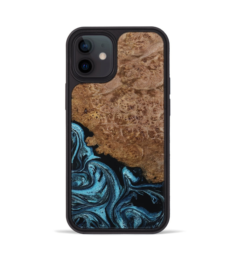 iPhone 12 Wood Phone Case - Zaria (Blue, 799035)