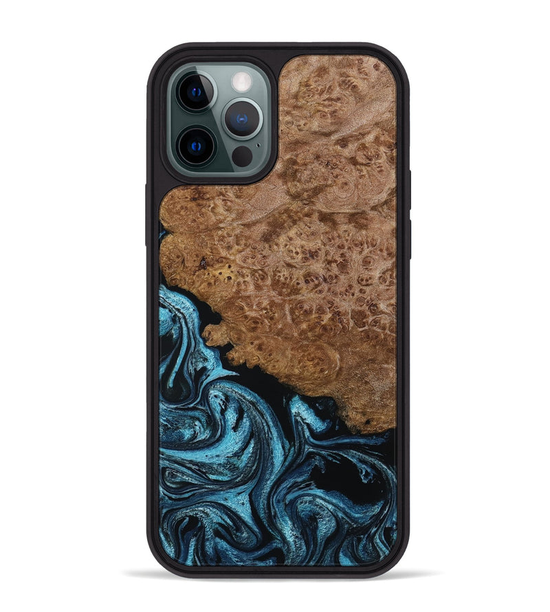 iPhone 12 Pro Max Wood Phone Case - Zaria (Blue, 799035)