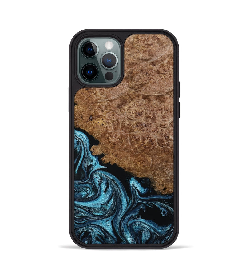 iPhone 12 Pro Wood Phone Case - Zaria (Blue, 799035)