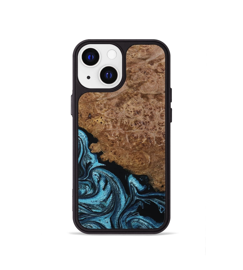 iPhone 13 mini Wood Phone Case - Zaria (Blue, 799035)