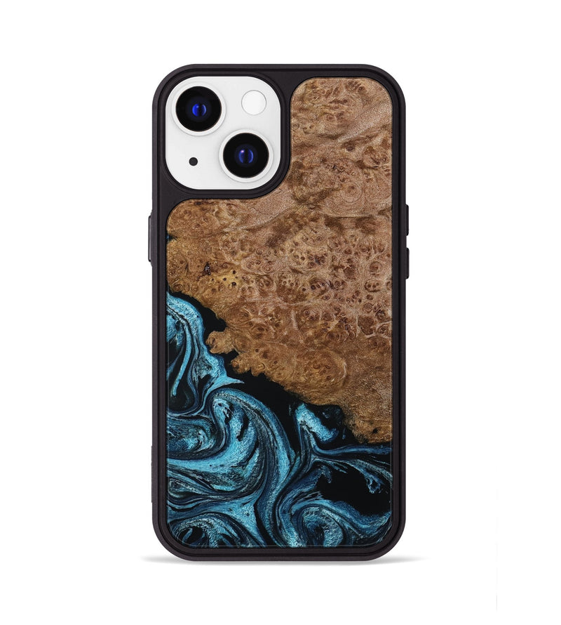iPhone 13 Wood Phone Case - Zaria (Blue, 799035)