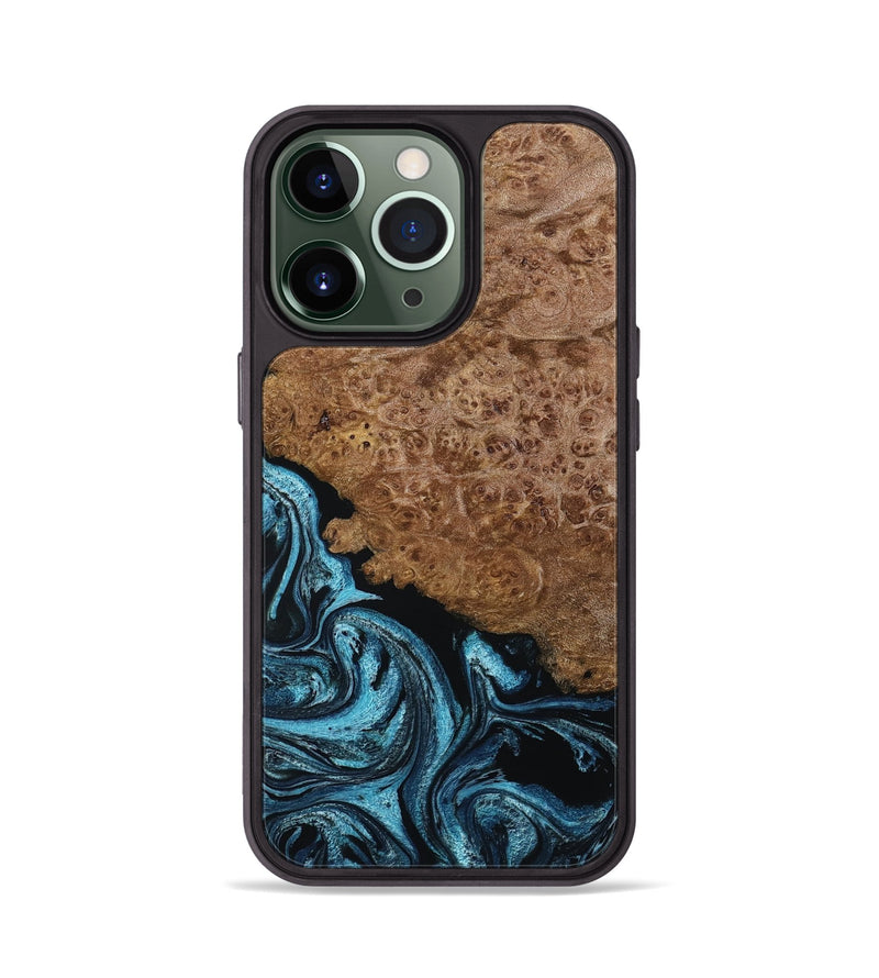 iPhone 13 Pro Wood Phone Case - Zaria (Blue, 799035)