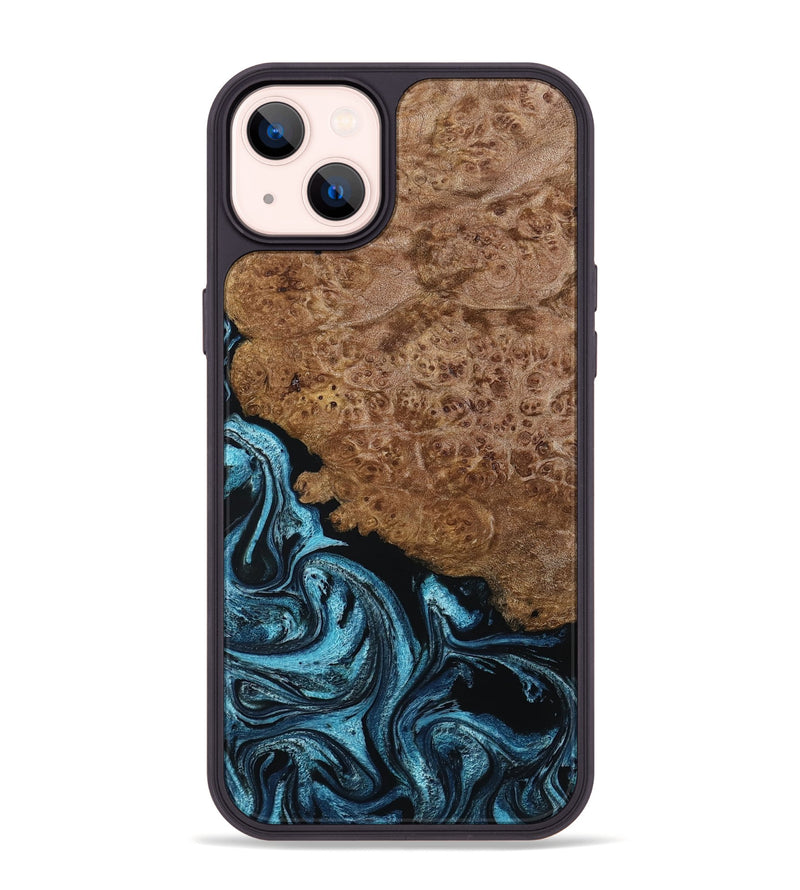 iPhone 14 Plus Wood Phone Case - Zaria (Blue, 799035)