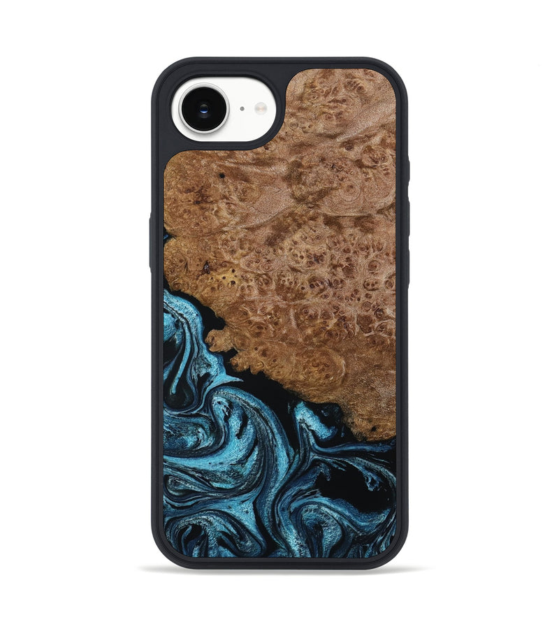 iPhone 16e Wood Phone Case - Zaria (Blue, 799035)