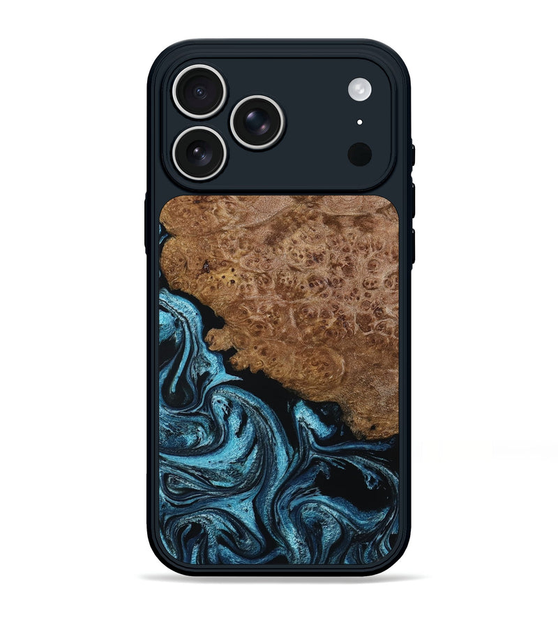 iPhone 17 Pro Max Wood Phone Case - Zaria (Blue, 799035)