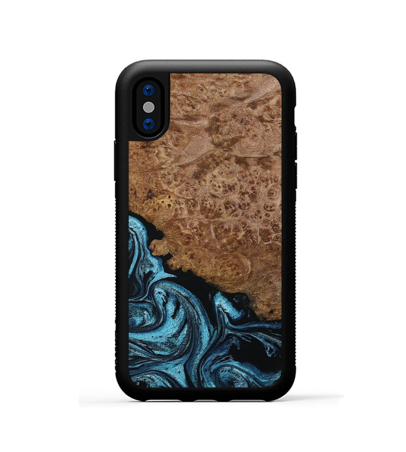 iPhone Xs Wood Phone Case - Zaria (Blue, 799035)