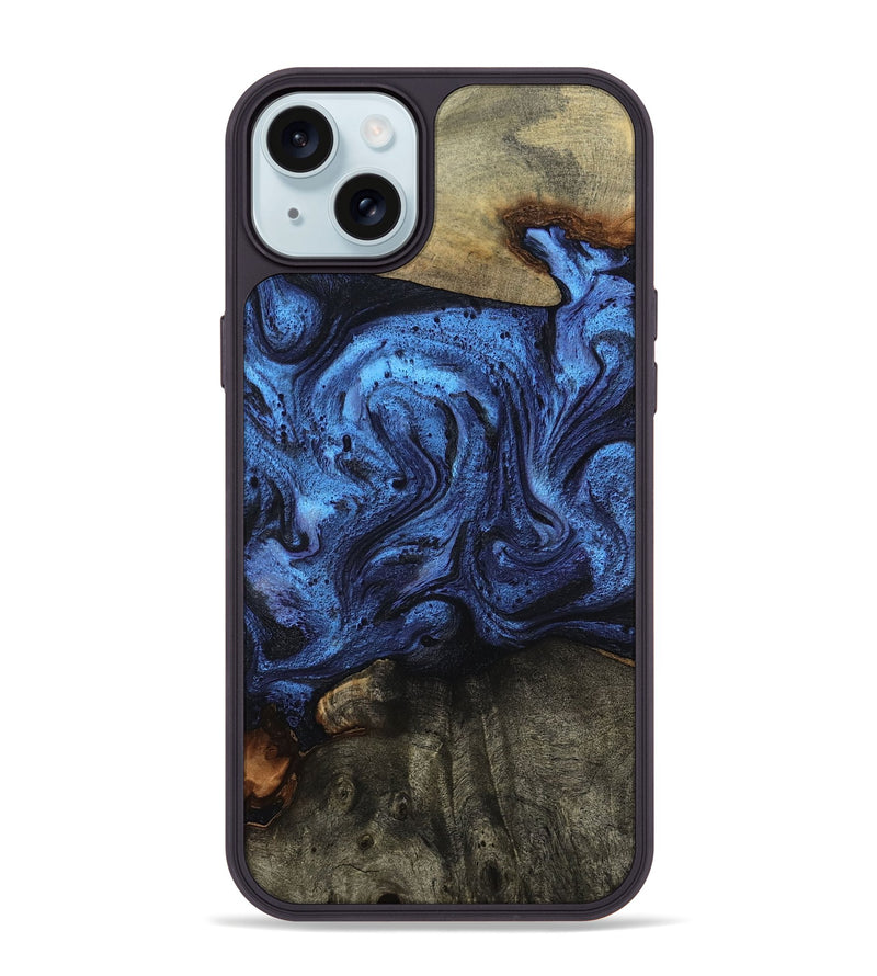 iPhone 15 Plus Wood Phone Case - Case (Blue, 799036)