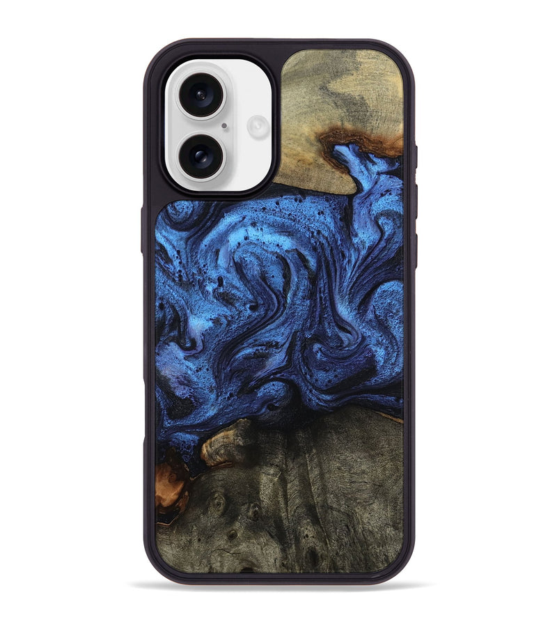 iPhone 16 Plus Wood Phone Case - Case (Blue, 799036)