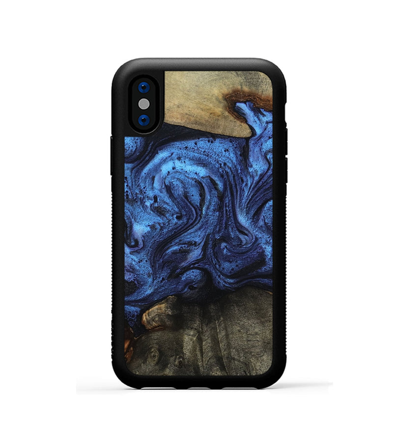 iPhone Xs Wood Phone Case - Case (Blue, 799036)