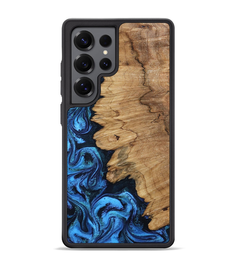 Galaxy S25 Ultra Wood Phone Case - Autumn (Blue, 799037)