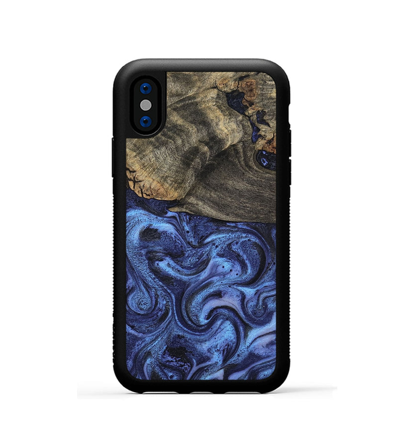 iPhone Xs Wood Phone Case - Everest (Blue, 799039)