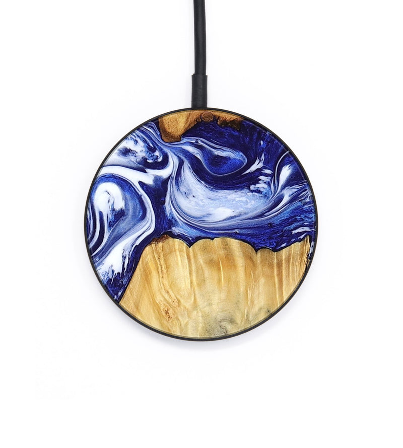 Circle Wood Wireless Charger - Leanne (Blue, 799040)