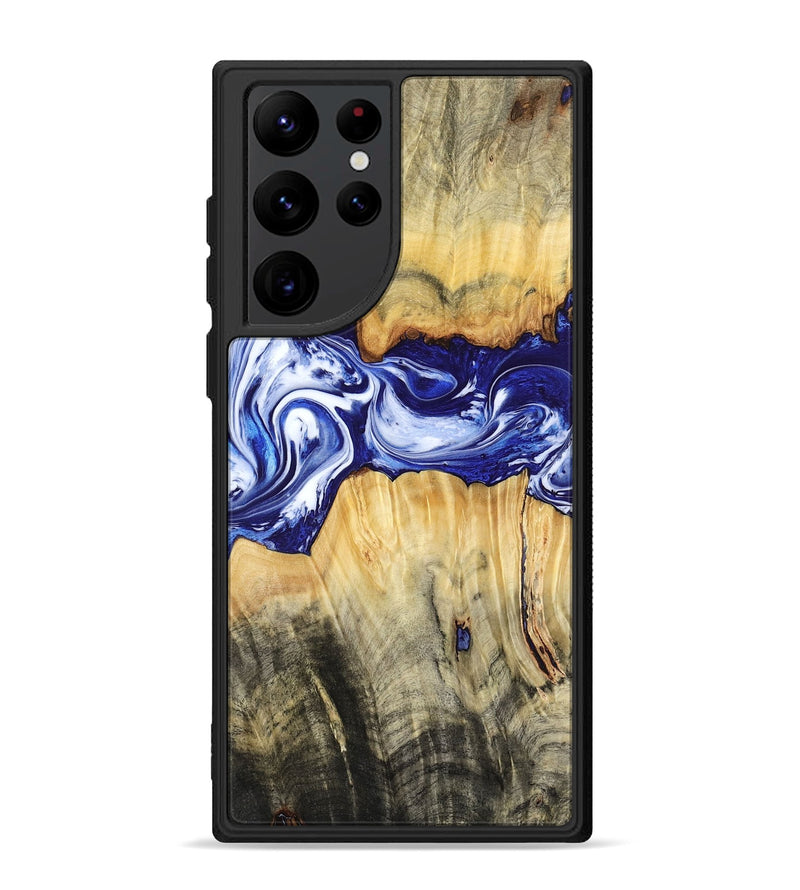 Galaxy S22 Ultra Wood Phone Case - Leanne (Blue, 799040)