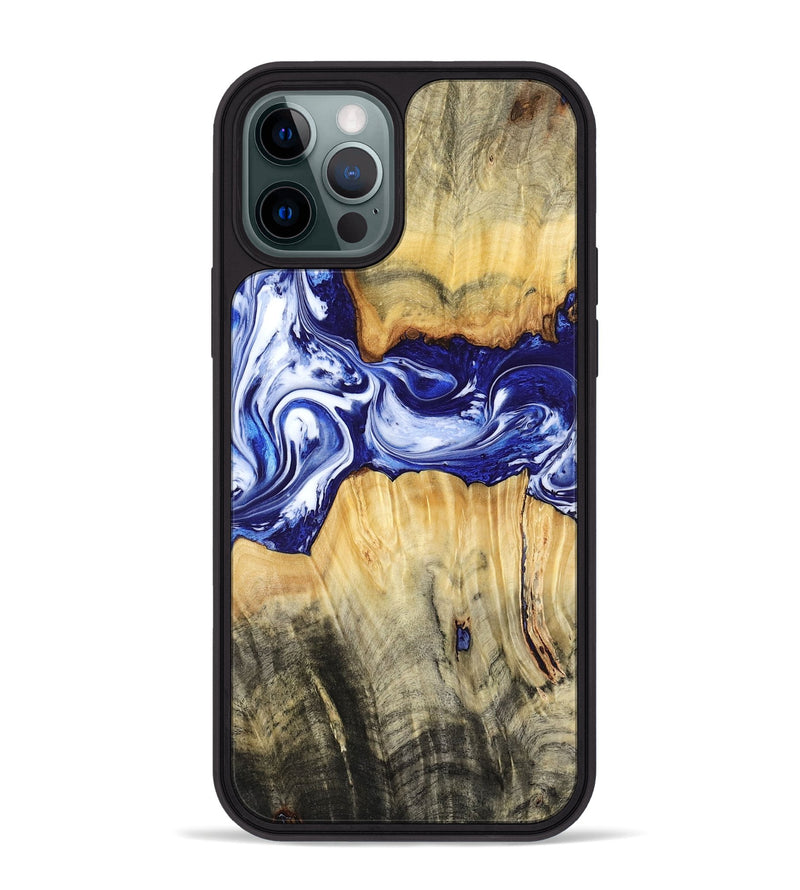 iPhone 12 Pro Max Wood Phone Case - Leanne (Blue, 799040)