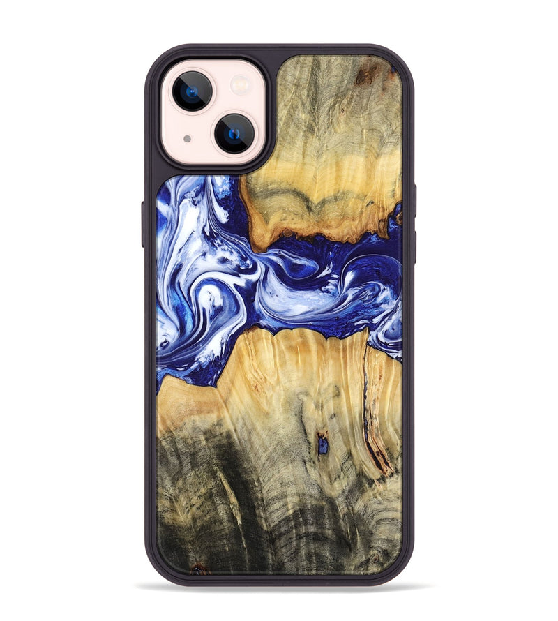 iPhone 14 Plus Wood Phone Case - Leanne (Blue, 799040)