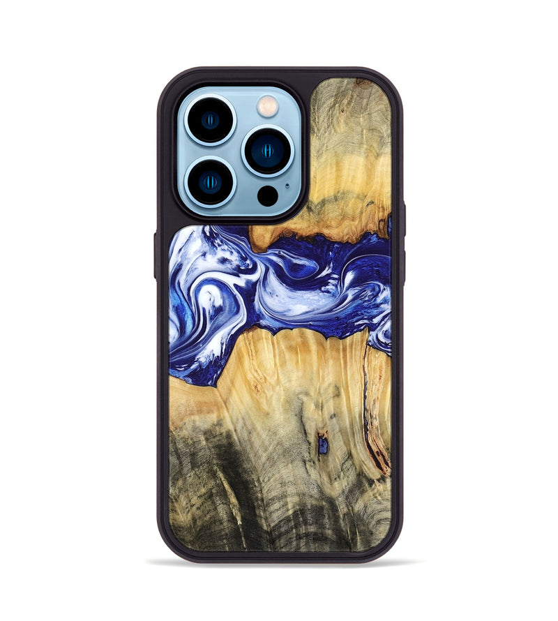 iPhone 14 Pro Wood Phone Case - Leanne (Blue, 799040)