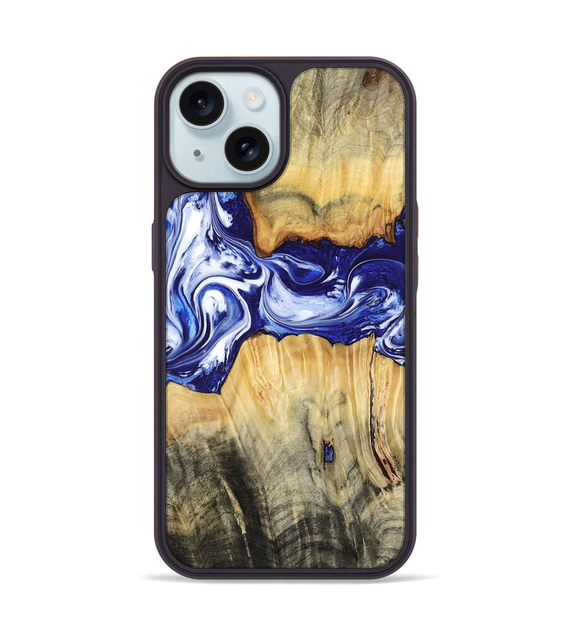 iPhone 15 Wood Phone Case - Leanne (Blue, 799040)