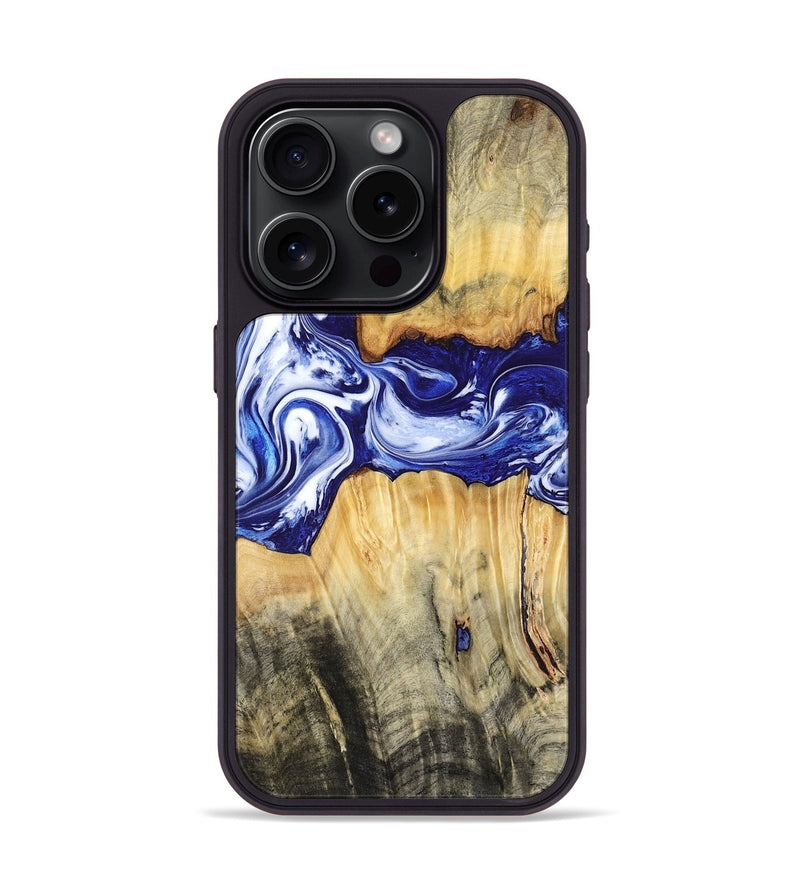 iPhone 15 Pro Wood Phone Case - Leanne (Blue, 799040)