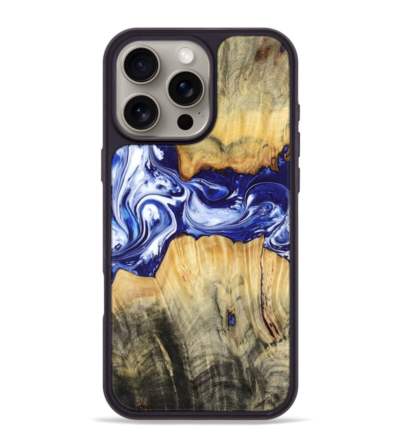 iPhone 16 Pro Max Wood Phone Case - Leanne (Blue, 799040)