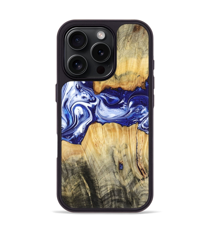 iPhone 16 Pro Wood Phone Case - Leanne (Blue, 799040)