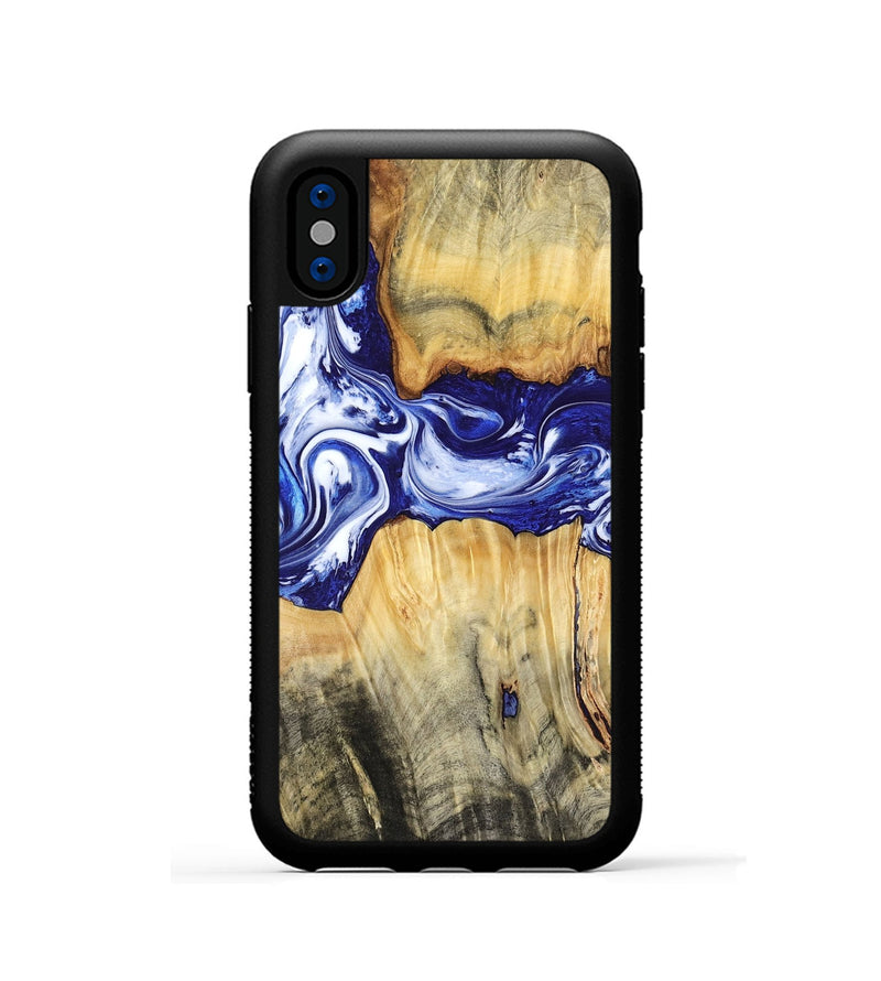 iPhone Xs Wood Phone Case - Leanne (Blue, 799040)
