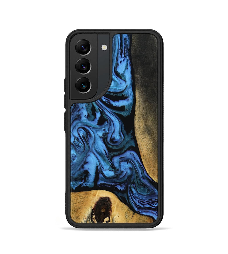 Galaxy S22 Wood Phone Case - Mandi (Blue, 799041)