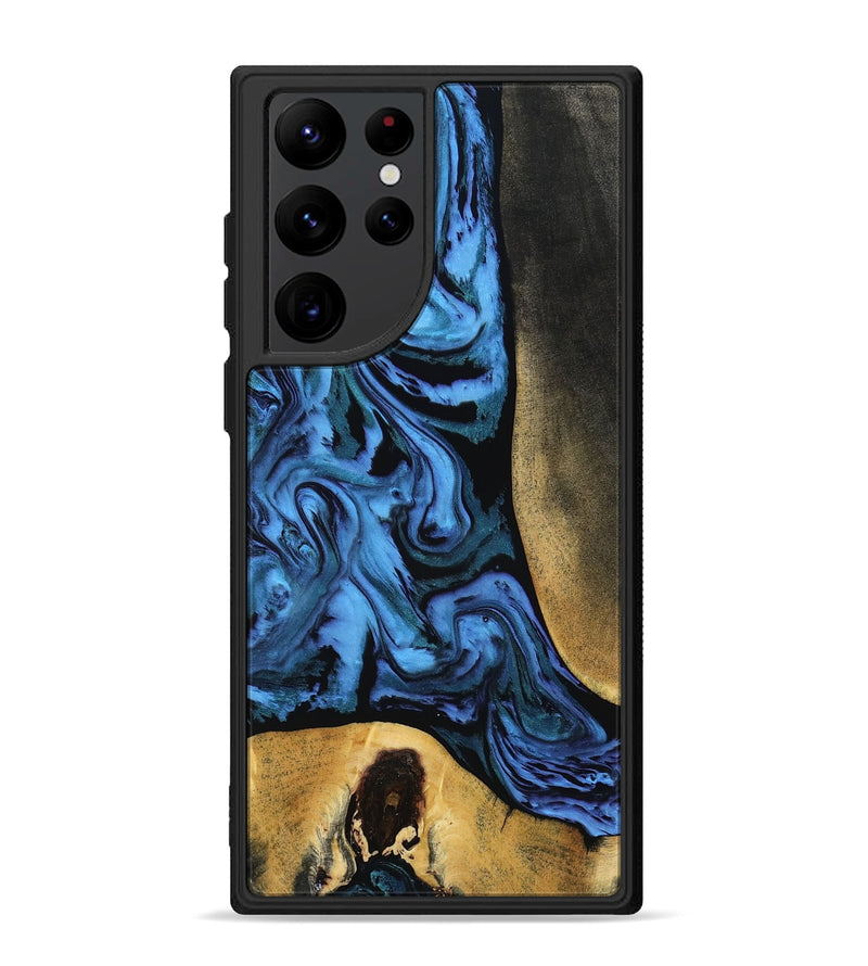 Galaxy S22 Ultra Wood Phone Case - Mandi (Blue, 799041)