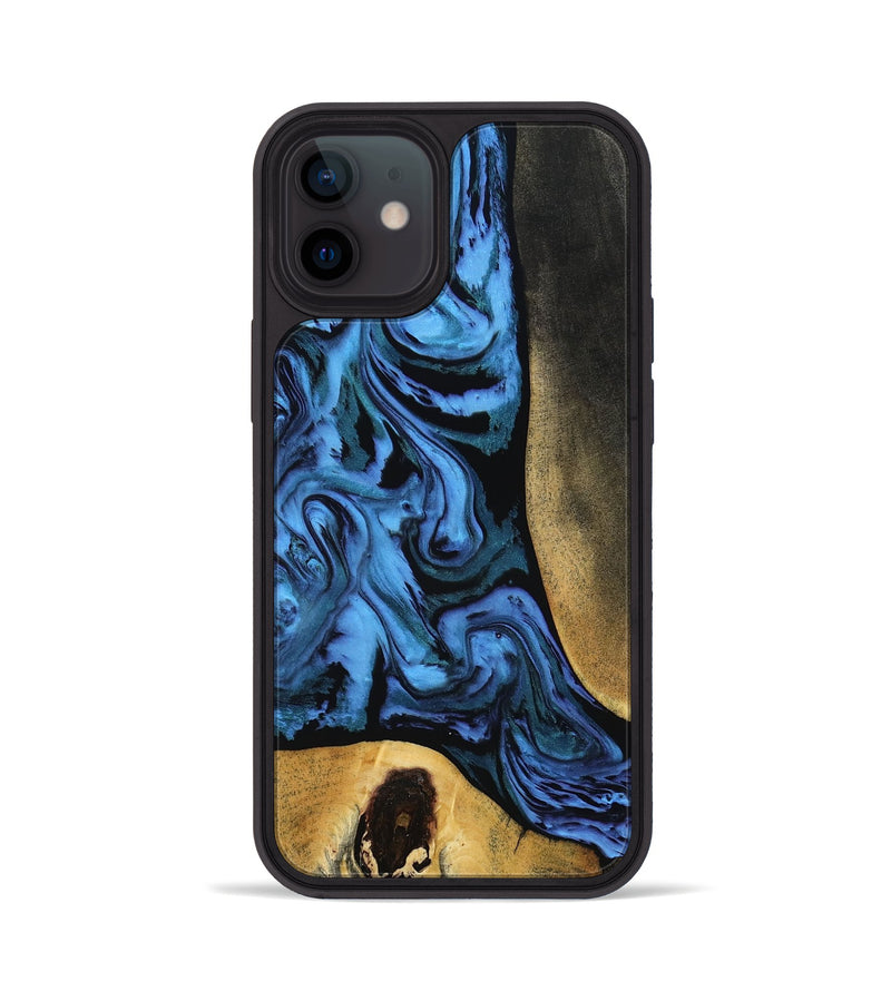 iPhone 12 Wood Phone Case - Mandi (Blue, 799041)