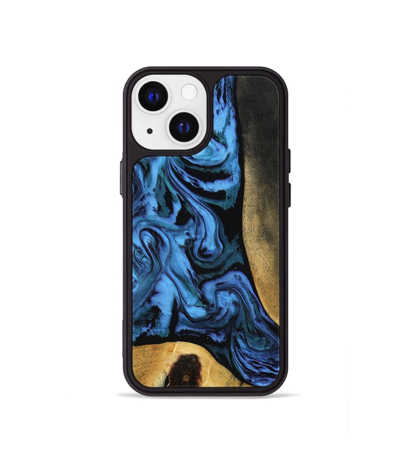 iPhone 13 mini Wood Phone Case - Mandi (Blue, 799041)