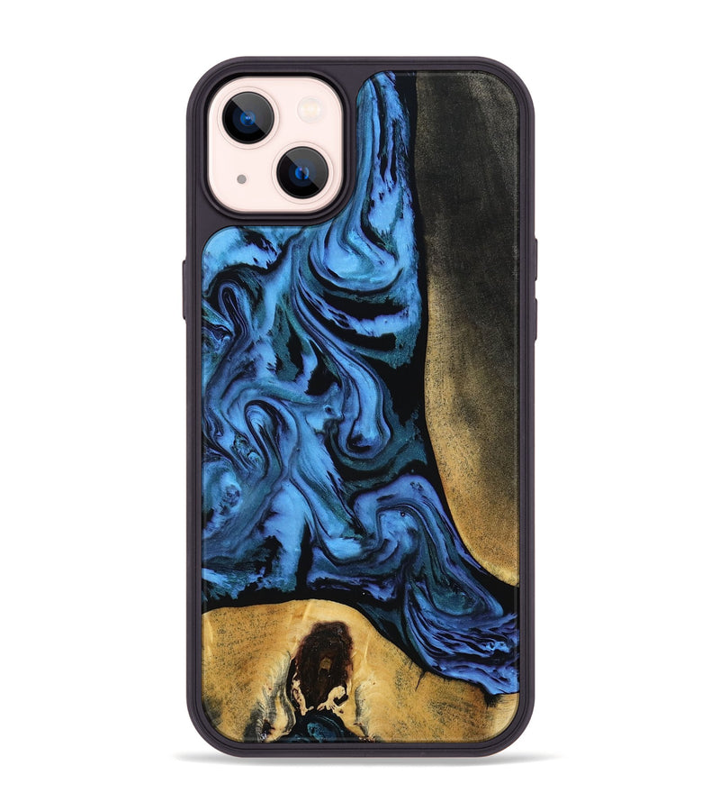 iPhone 14 Plus Wood Phone Case - Mandi (Blue, 799041)