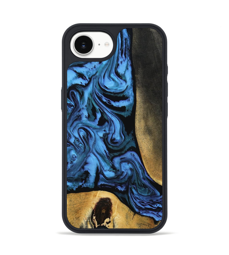 iPhone 16e Wood Phone Case - Mandi (Blue, 799041)