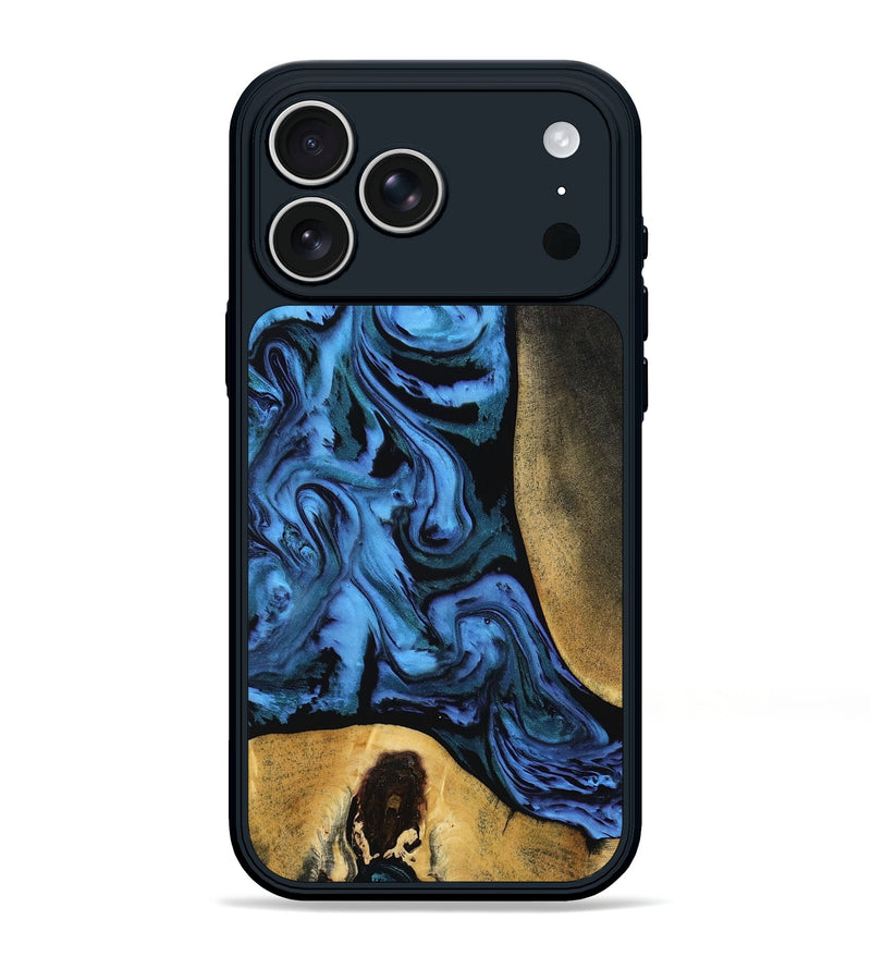 iPhone 17 Pro Max Wood Phone Case - Mandi (Blue, 799041)