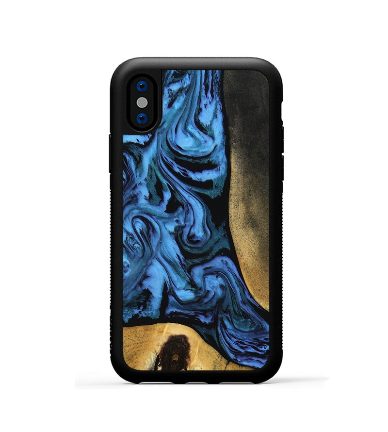 iPhone Xs Wood Phone Case - Mandi (Blue, 799041)
