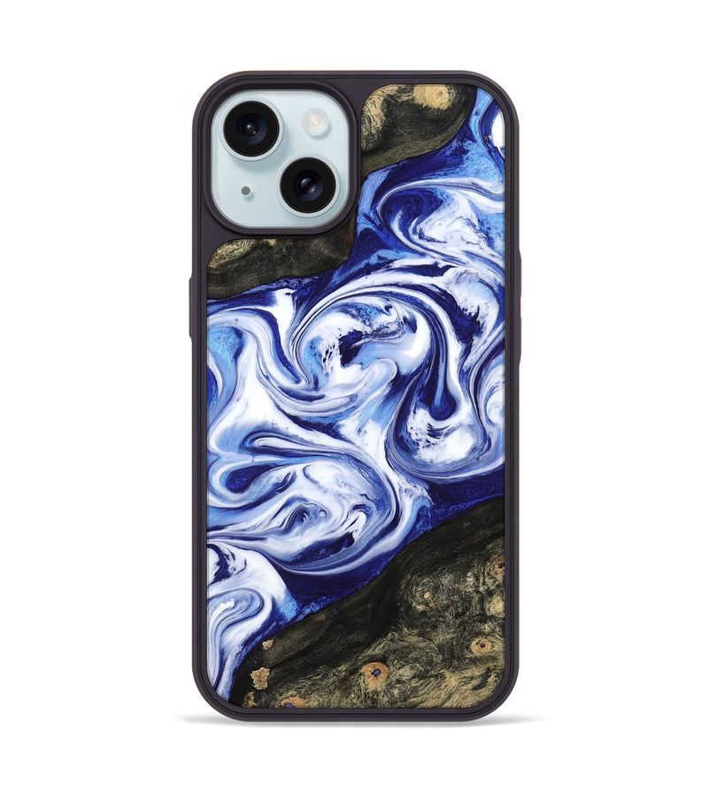 iPhone 15 Wood Phone Case - Olaf (Blue, 799042)