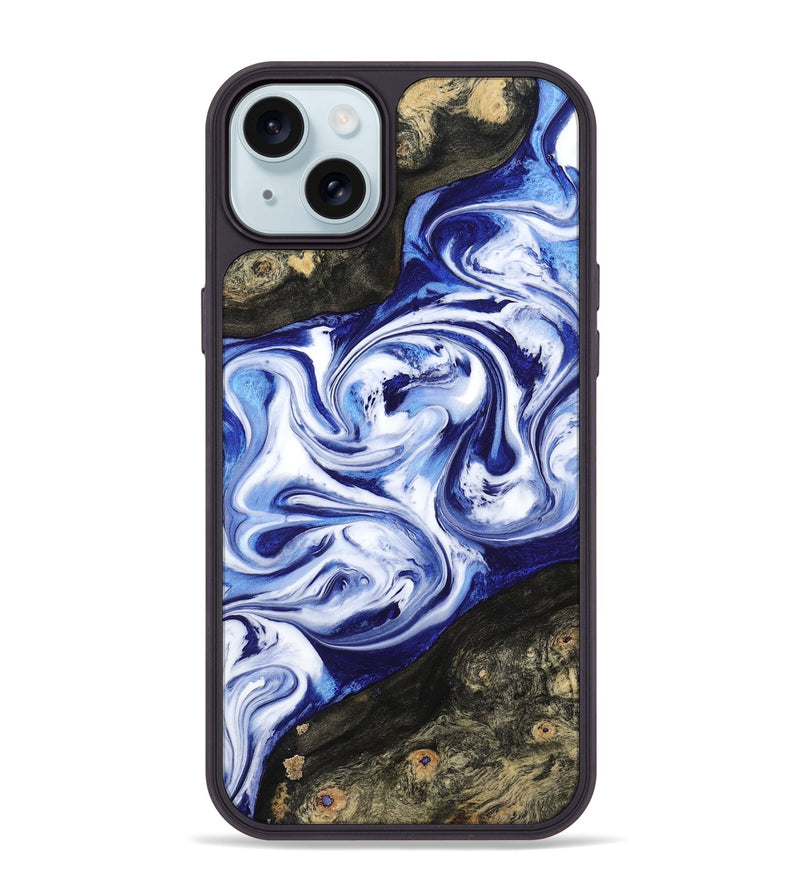 iPhone 15 Plus Wood Phone Case - Olaf (Blue, 799042)