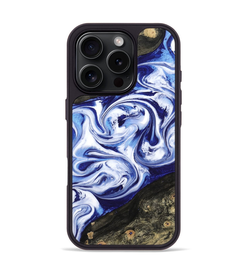 iPhone 16 Pro Wood Phone Case - Olaf (Blue, 799042)