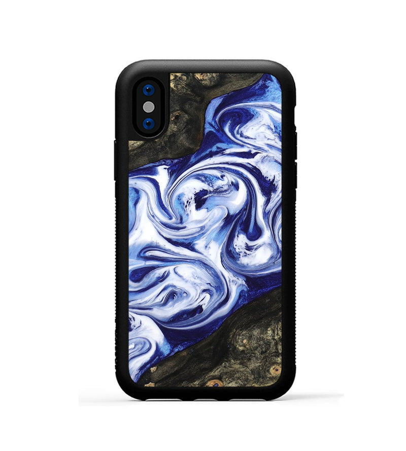 iPhone Xs Wood Phone Case - Olaf (Blue, 799042)