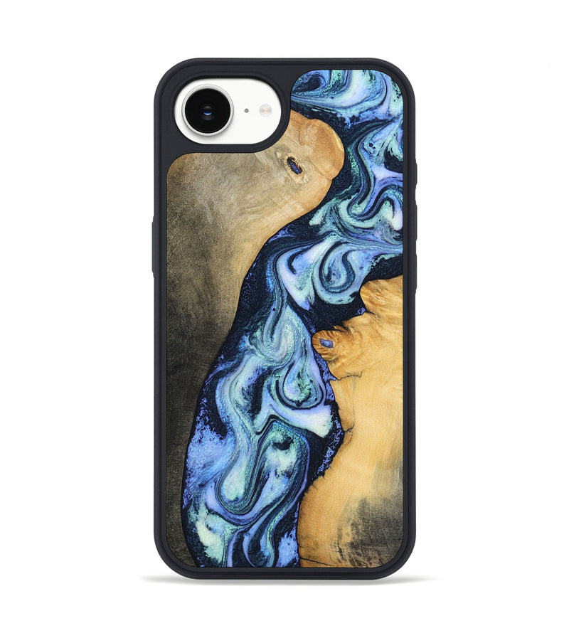 iPhone 16e Wood Phone Case - Kiana (Blue, 799044)