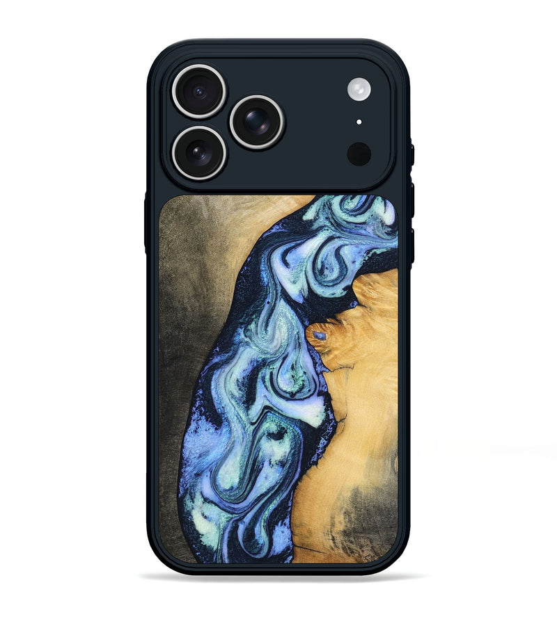 iPhone 17 Pro Max Wood Phone Case - Kiana (Blue, 799044)