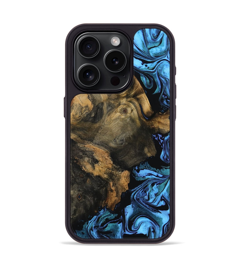 iPhone 15 Pro Wood Phone Case - Javier (Blue, 799045)